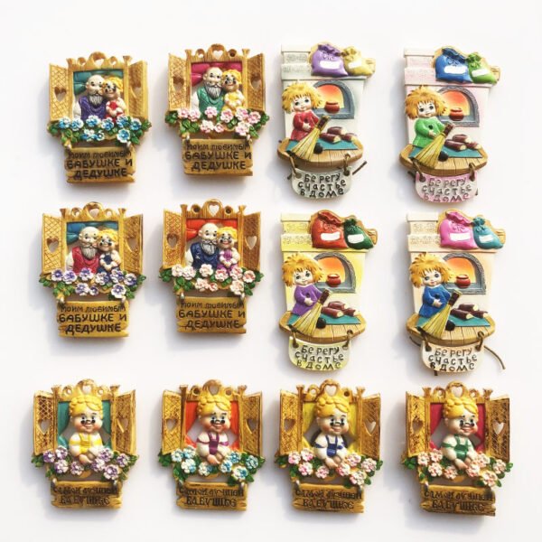 Wholesale 3d Resin Painted Crafts Fridge Magnets Home Decorations