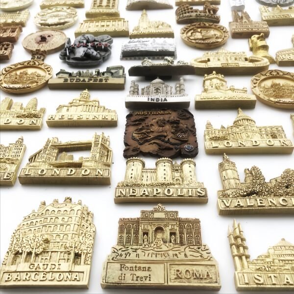 World Travel Souvenir Decorative Crafts Resin Painted Magnet Fridge Magnets