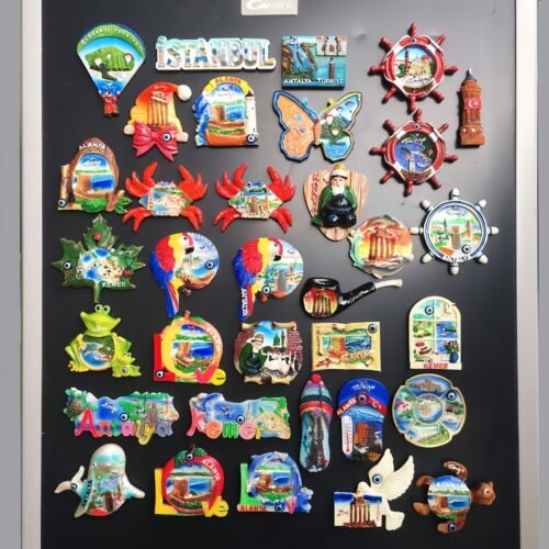 主图-03 Türkiye Travel Souvenir Decorative Crafts Home Decorations Resin Painted Magnet Fridge Magnets