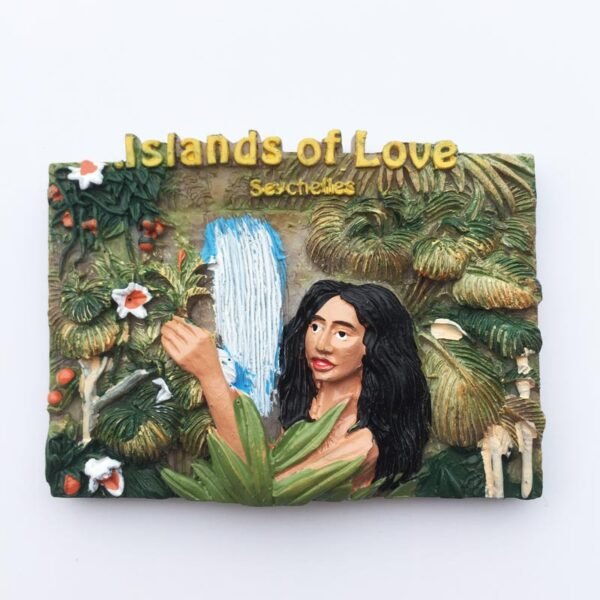 Wholesale Seychelles Tourist Souvenirs Resin Painted Crafts Magnetic Refrigerator Magnets - Image 4