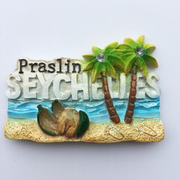 Wholesale Seychelles Tourist Souvenirs Resin Painted Crafts Magnetic Refrigerator Magnets - Image 2