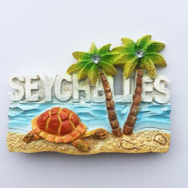 Wholesale Seychelles Tourist Souvenirs Resin Painted Crafts Magnetic Refrigerator Magnets - Image 3