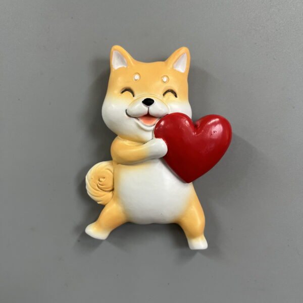 Resin Cute Three-Dimensional Fridge Magnets Animal Shiba Inu Simulation Fun Hot Decoration Creative Ornaments Magnetic Magnets - Image 2