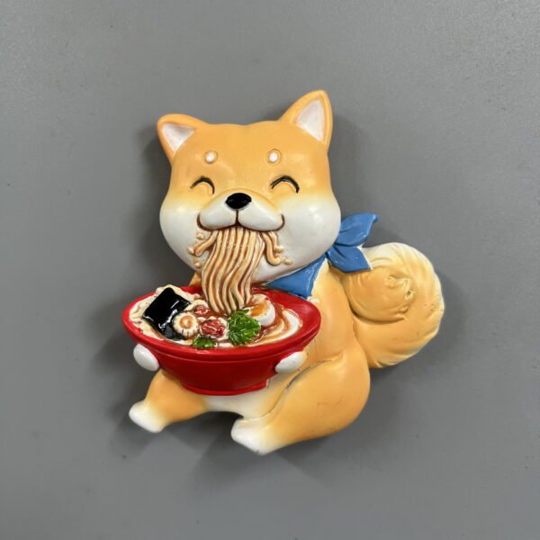 Resin Cute Three-Dimensional Fridge Magnets Animal Shiba Inu Simulation Fun Hot Decoration Creative Ornaments Magnetic Magnets - Image 4