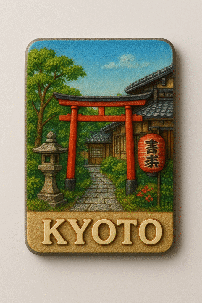 Cultural and lifestyle-themed magnet from Kyoto