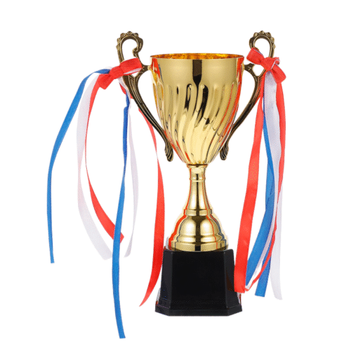 Golden Trophy Cup for Sports Tournaments