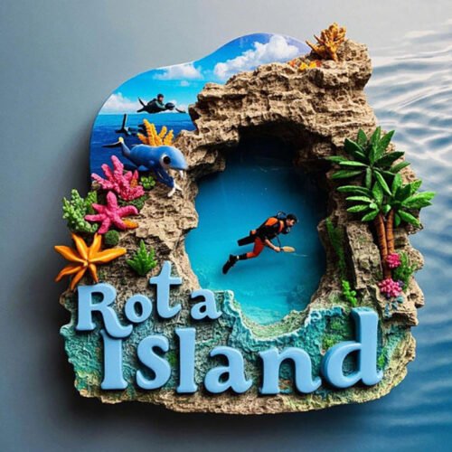 3D Resin Island Refrigerator Magnet