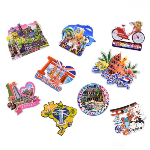 Wholesale 3D Resin City Refrigerator Magnets Magnetic Souvenirs And Crafts Featuring Famous Global Landmarks